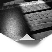 Holztreppen und -schatten fotodruck (Ecke)