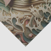 Holztrolle-Dekoupage Seidenpapier (Detail)