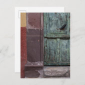 Holztür Abstrakt Postkarte (Vorne/Hinten)