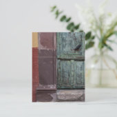 Holztür Abstrakt Postkarte (Stehend Vorderseite)