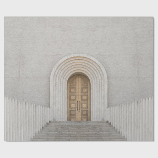 HOLZTÜR GESCHENKPAPIER (Flach)