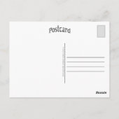 Holztür mit Briefschlitz Postkarte (Rückseite)