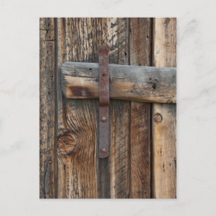 Holztür nah nach oben, Kalifornien Postkarte