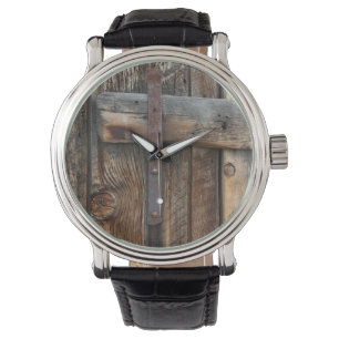 Holztür Nahaufnahme, Kalifornien Armbanduhr