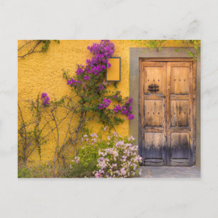 Holztür Postkarte