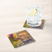 Holztüre Rechteckiger Pappuntersetzer (Vor Ort)