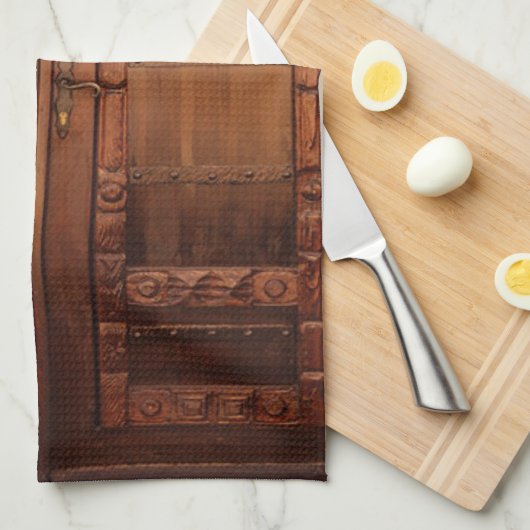 Holztüren Handtuch (Viertel Falte)