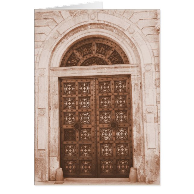 Holztüren in der Altstadt von Barcelona, Spanien (Vorne)