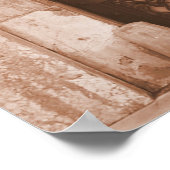 Holztüren in der Altstadt von Barcelona, Spanien Poster (Ecke)