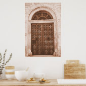 Holztüren in der Altstadt von Barcelona, Spanien Poster (Küche)