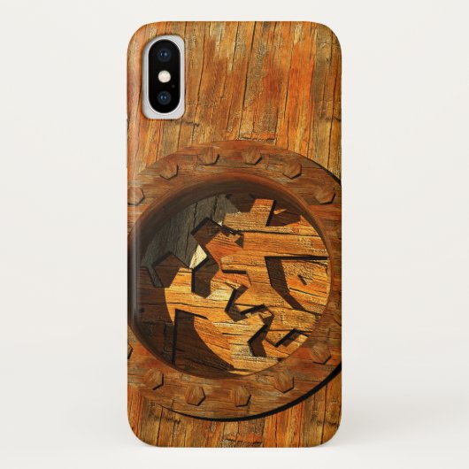 Holzuhr Case-Mate iPhone Hülle (Rückseite)