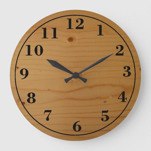 Holzuhr Große Wanduhr (Vorderseite)