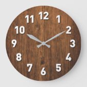Holzuhr Große Wanduhr (Vorderseite)