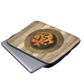 Holzuhr Laptopschutzhülle (Vorne Knopf)