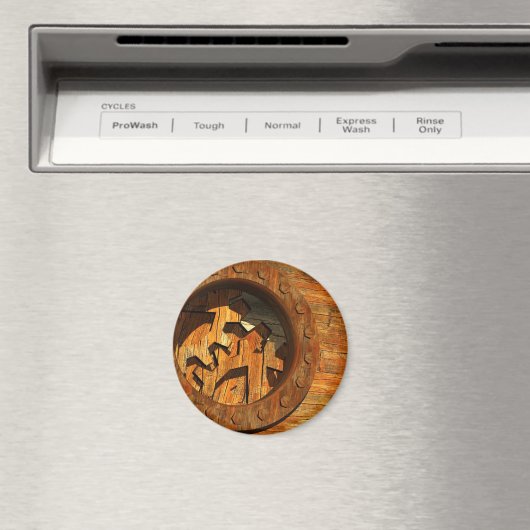 Holzuhr Magnet (In Situ (Geschirrspüler))