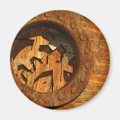 Holzuhr Magnet (Vorne)