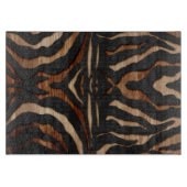 Holzund Lederzebra-Druck Schneidebrett (Vorderseite)