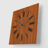 Holzverkleidung Quadratische Wanduhr (Winkel)