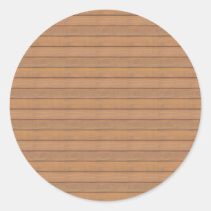 Holzvorlage Leer Elegantes Trenddesign Natur Runder Aufkleber