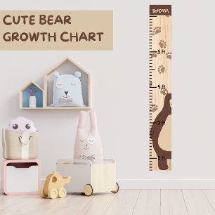 Holzwachstumshöhe Diagramm Ruler Bear Teddy Poster