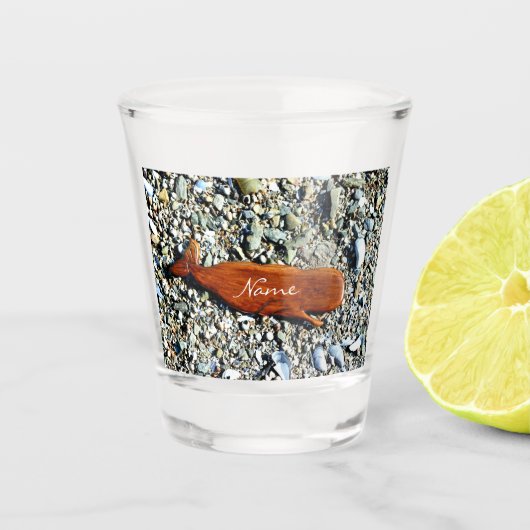 Holzwal Schnapsglas (Vorderseite)
