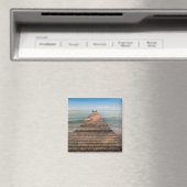 Holzwanderweg und Meer im Sommer Magnet (In Situ (Geschirrspüler))