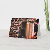 Holzwasserrad zum Geburtstag Karte (Vorderseite)