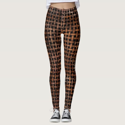 Holzwebermuster Leggings (Vorderseite)