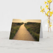 Holzweg bis Strand Karte (Gelbe Blume)