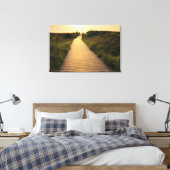 Holzweg bis Strand Leinwanddruck (Insitu (Schlafzimmer))