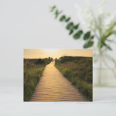 Holzweg bis Strand Postkarte (Stehend Vorderseite)