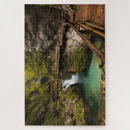 Holzweg durch den Canyon der Vintgar-Schlucht Puzzle