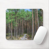 Holzweg im Kiefernwald Mousepad (Mit Mouse)