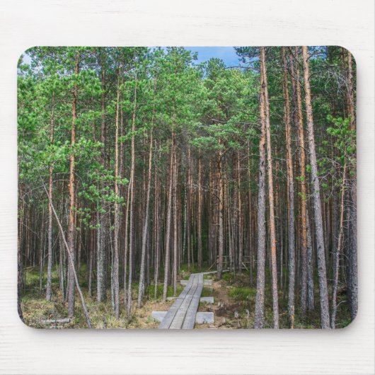 Holzweg im Kiefernwald Mousepad (Vorne)