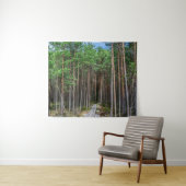 Holzweg im Kiefernwald Wandteppich (Beispiel (Horizontal))