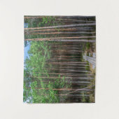 Holzweg im Kiefernwald Wandteppich (Vorderseite)