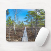 Holzweg über Sumpf Mousepad (Mit Mouse)
