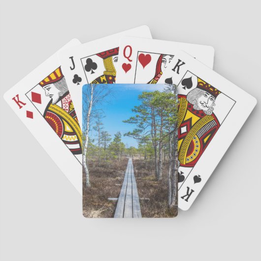 Holzweg über Sumpf Spielkarten (Rückseite)