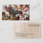 Holzweide Platter Foto präsentiert moderne Visitenkarte (Vorne/Hinten)