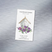 HOLZWEISSE BLUMENBIRDHOUSE REAL ANWESEN REALTOR MAGNETISCHE VISITENKARTE (Beispiel)