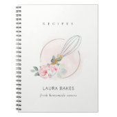 Holzweiße Wasserfarbe Koch Blumenkohl Rezept Notizblock (Vorderseite)