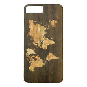 Holzweltkarte Case-Mate iPhone Hülle