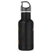 Holzweltkarte Edelstahlflasche (Rückseite)