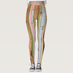 Holzwerkstoff: Vintage Tapete Textur Leggings