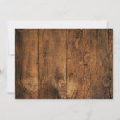 Holzwischenkäse für die Hochzeitsfeier Einladung (Rückseite)