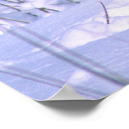 Holzwolf im Schnee, Canis lupus, Poster (Ecke)