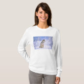 Holzwolf im Schnee, Canis lupus, T-Shirt (Vorne ganz)
