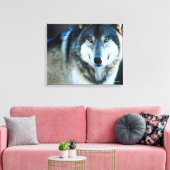 Holzwolf Leinwanddruck (Insitu (Wohnzimmer))
