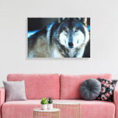 Holzwolf Leinwanddruck (Insitu (Wohnzimmer))