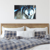 Holzwolf Leinwanddruck (Insitu (Schlafzimmer))